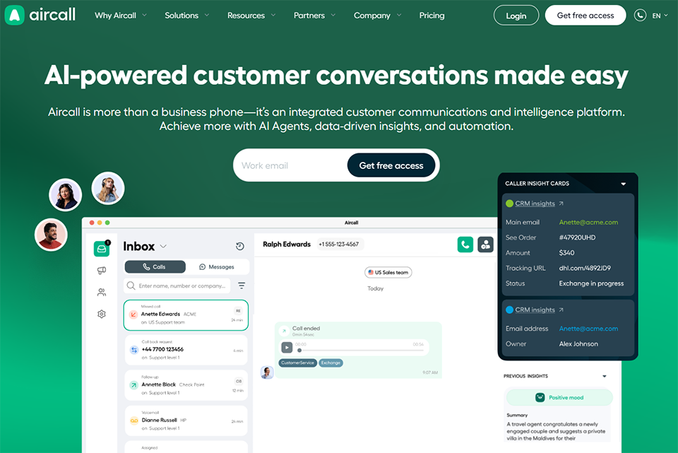 Illustration de Aircall sur la page du deal de Freelance Stack