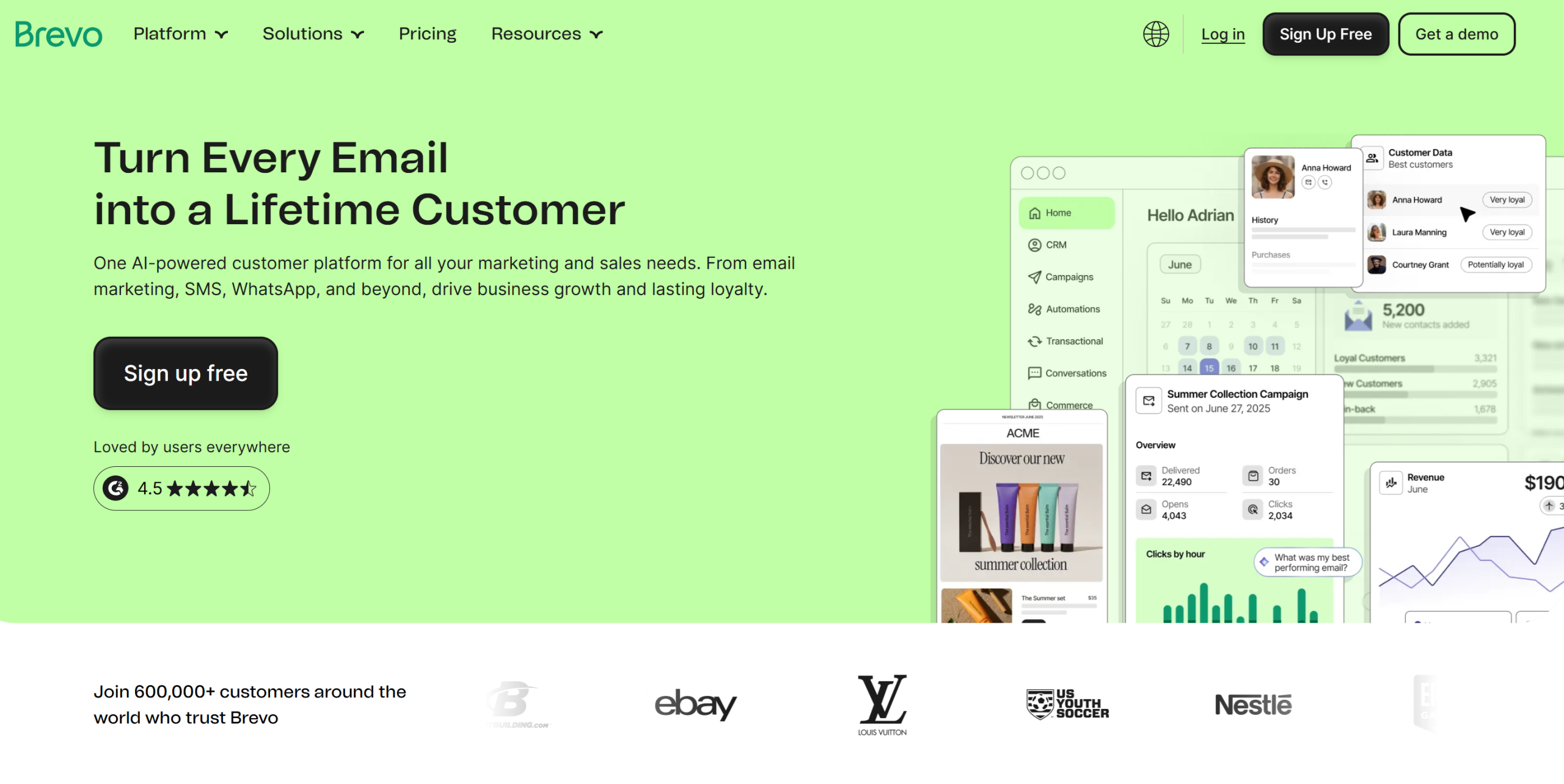 Illustration de Brevo sur la page du deal de Freelance Stack