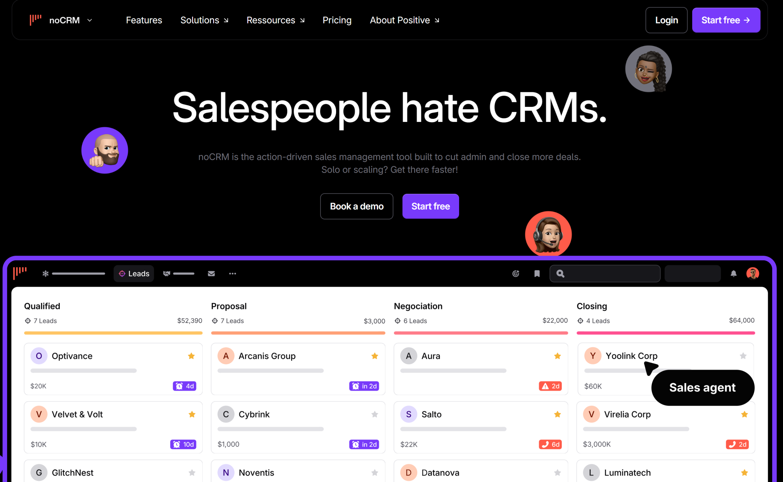 Illustration de NoCRM sur la page du deal de Freelance Stack
