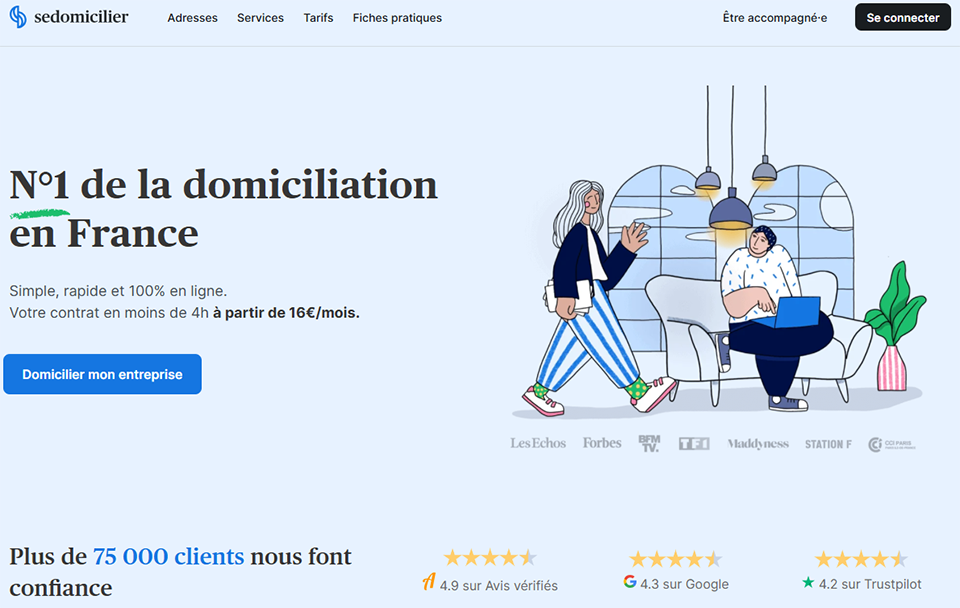 Illustration de Sedomicilier sur la page du deal de Freelance Stack