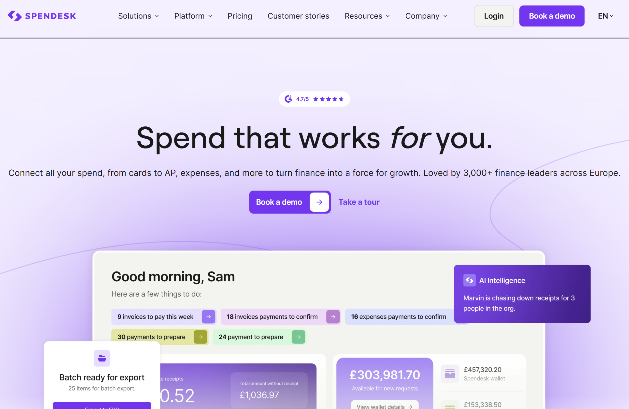 Illustration de Spendesk sur la page du deal de Freelance Stack
