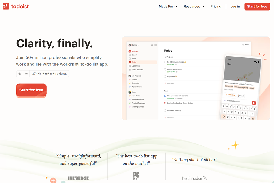 Illustration of Todoist on Freelance Stack's deal page