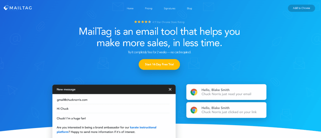 Illustration von Mailtag auf der Angebotsseite von Freelance Stack