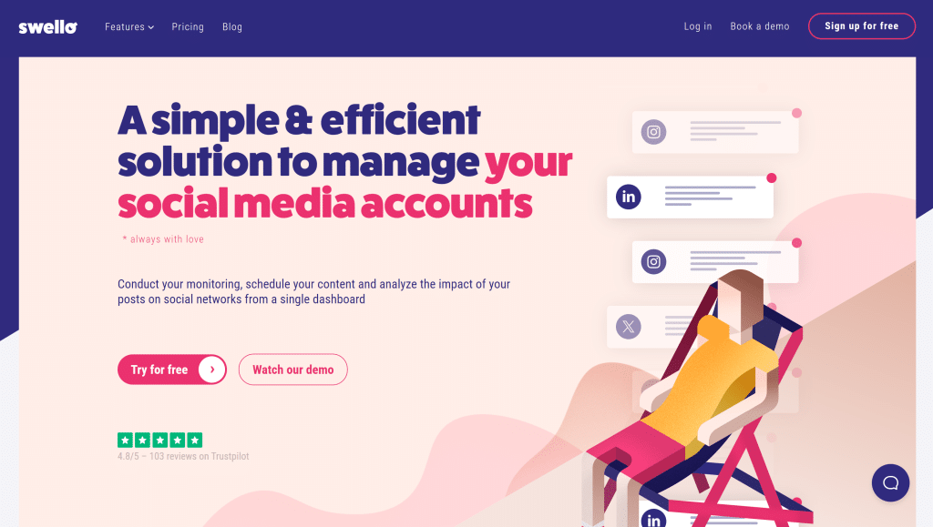 Illustration de Swello sur la page du deal de Freelance Stack