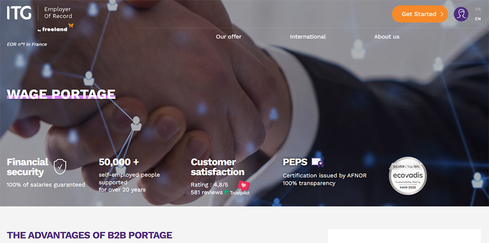 Logo de l’outil itgleportage sur le deal de Freelance Stack