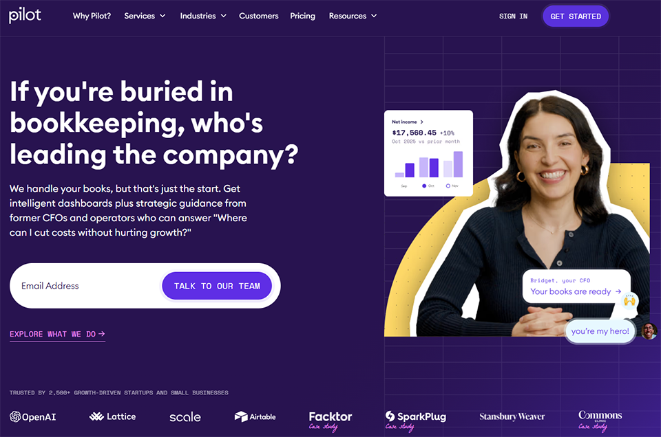 Illustration de Pilot sur la page du deal de Freelance Stack