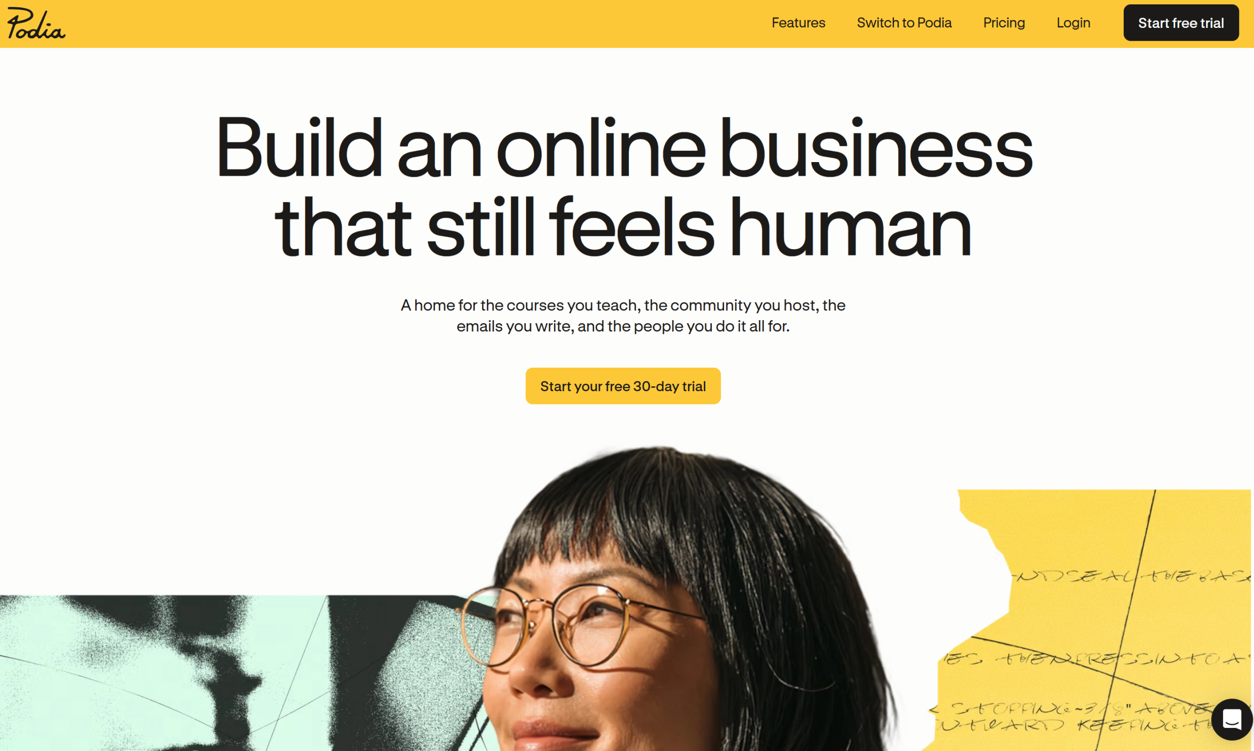 Illustration of Podia on Freelance Stack's deal page
