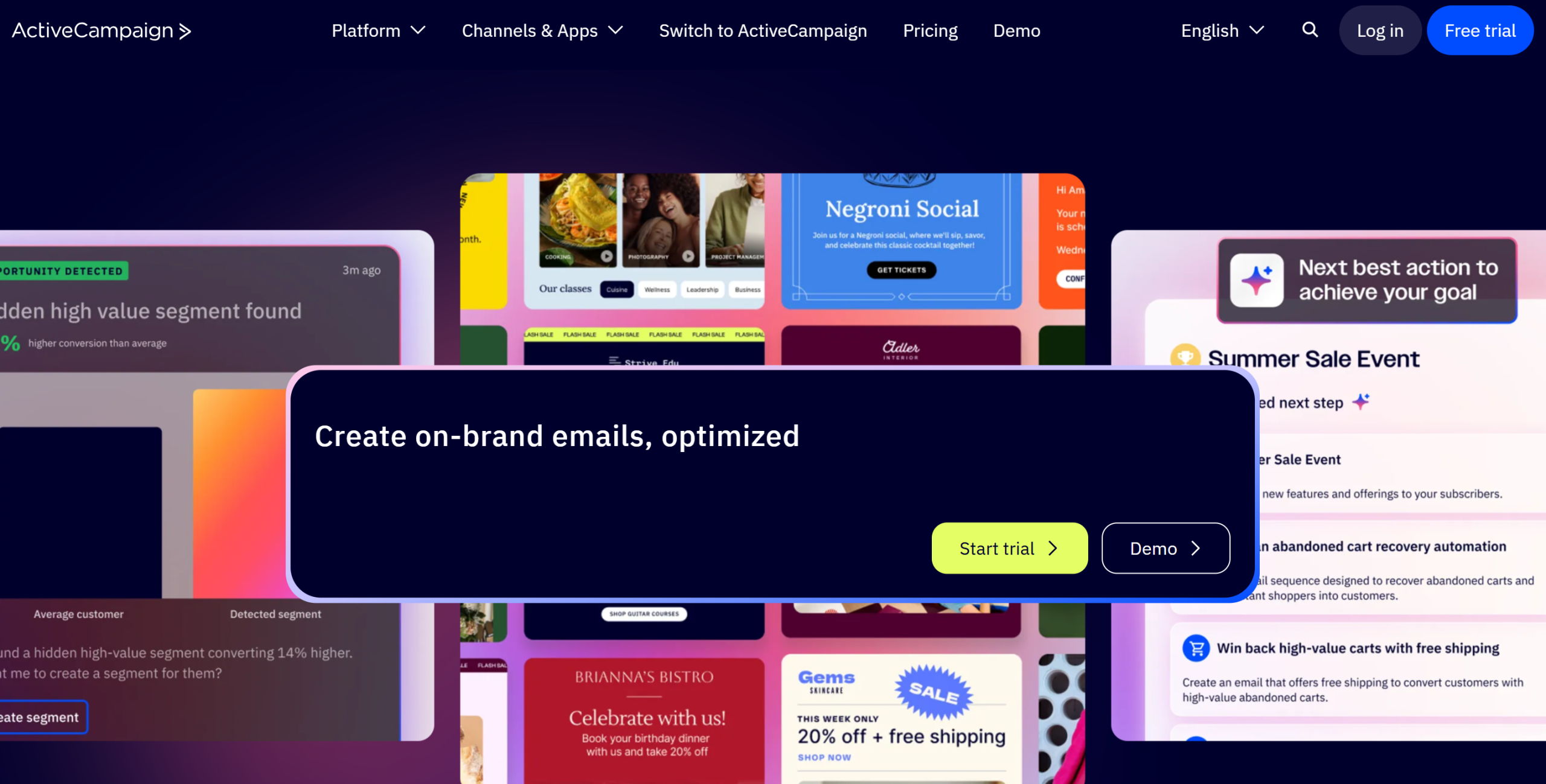 Illustration de ActiveCampaign sur la page du deal de Freelance Stack