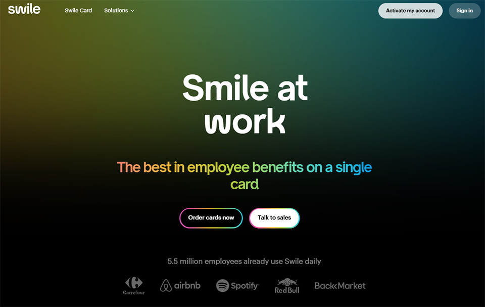 Illustration de Swile sur la page du deal de Freelance Stack