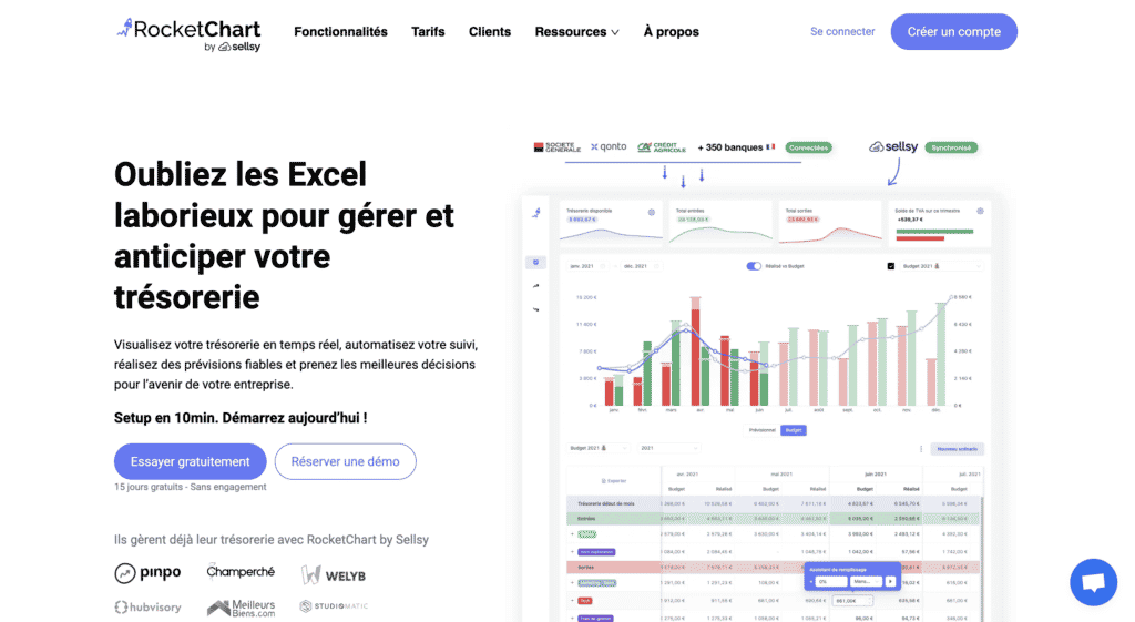 Illustration de RocketChart sur la page du deal de Freelance Stack