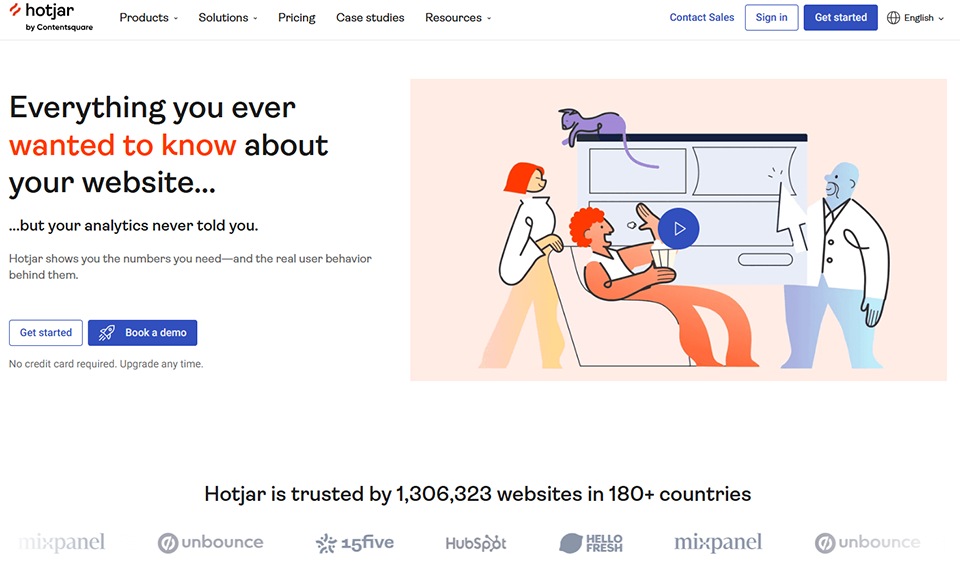 Illustration de Hotjar sur la page du deal de Freelance Stack