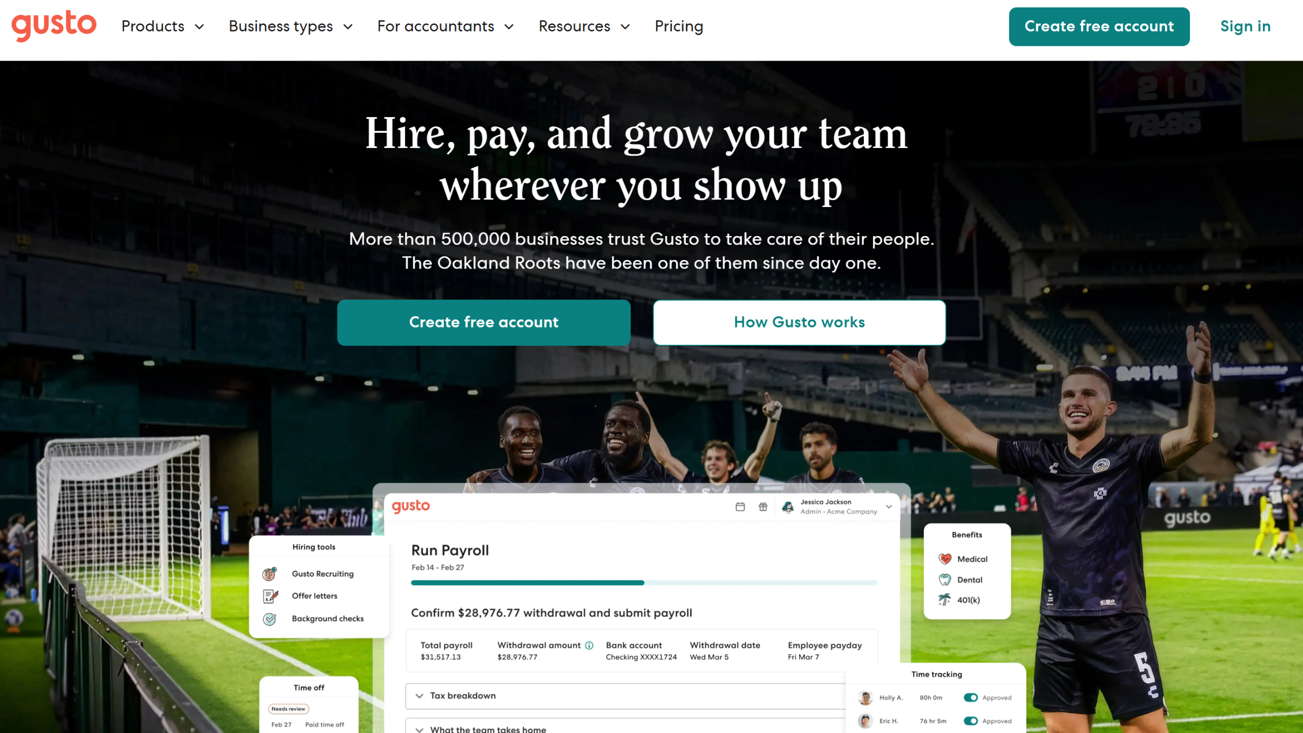 Illustration de Gusto sur la page du deal de Freelance Stack