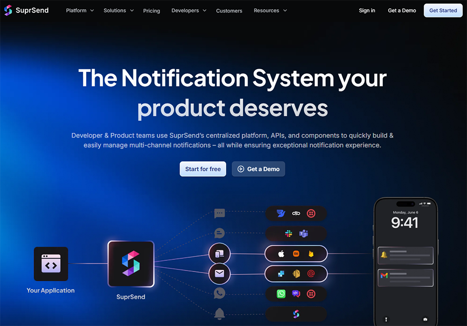 Illustration of SuprSend on Freelance Stack's deal page