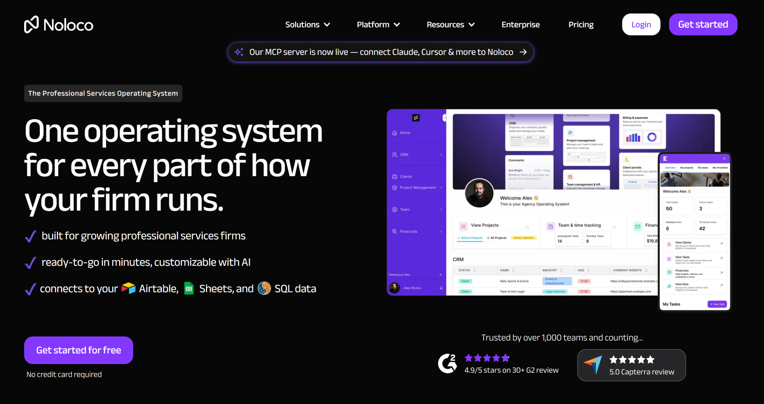 Illustration de Noloco sur la page du deal de Freelance Stack