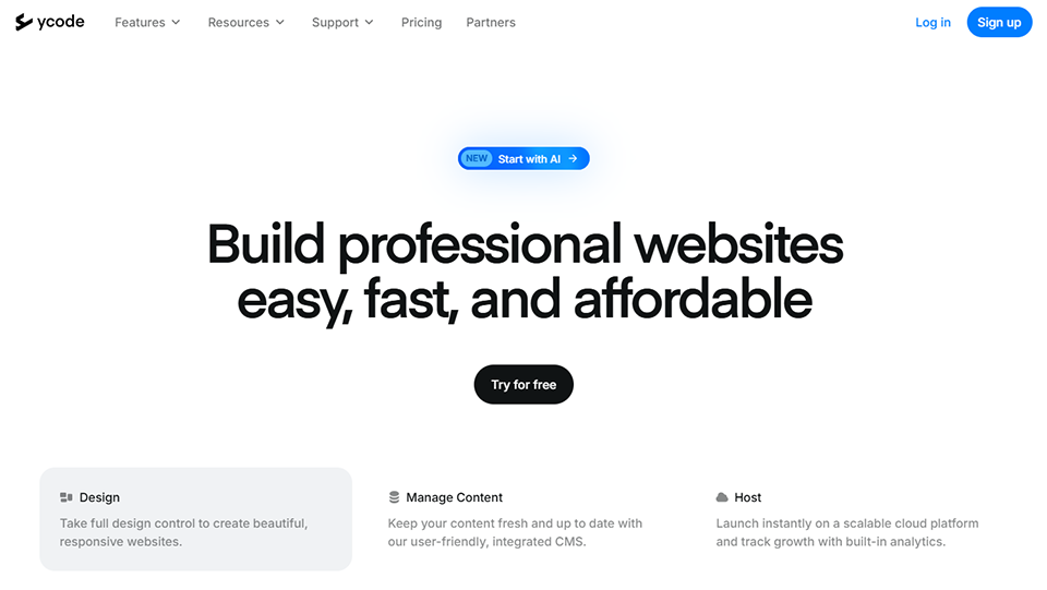 Illustration de Ycode sur la page du deal de Freelance Stack