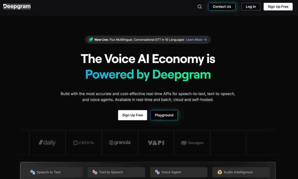 Ilustración de Deepgram en la página de la oferta Freelance Stack