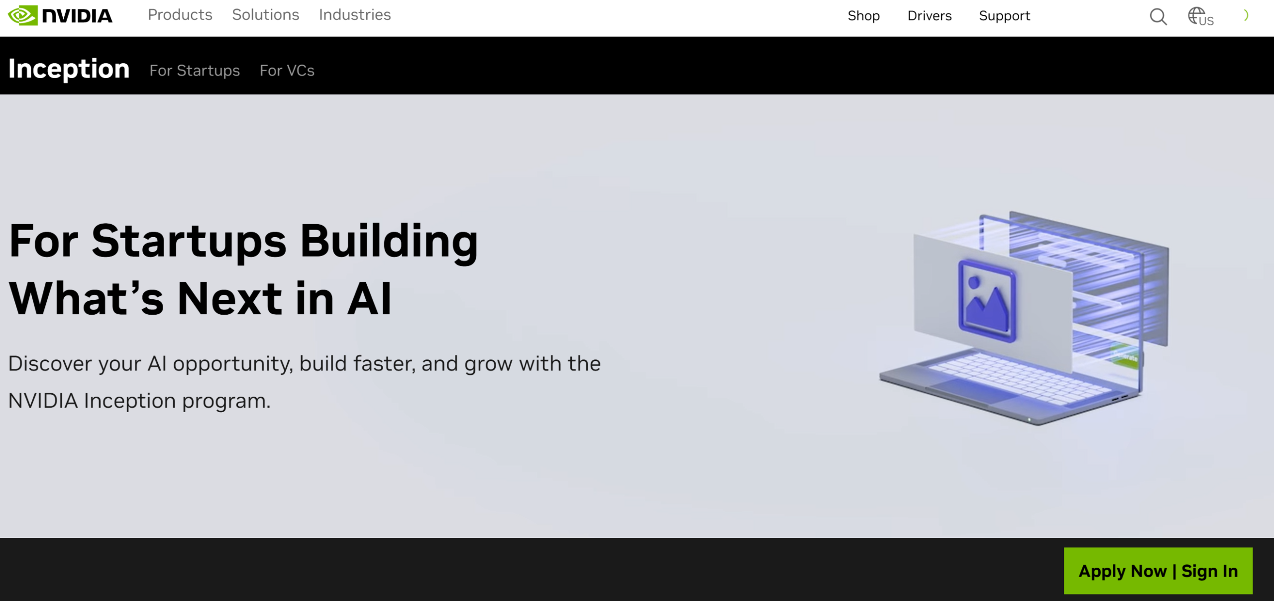 Illustration of NVIDIA Inception Program on Freelance Stack's deal page