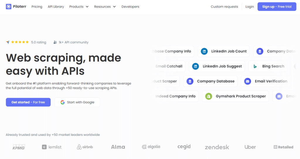 Illustration des Tools Piloterr auf der Website von Freelance Stack