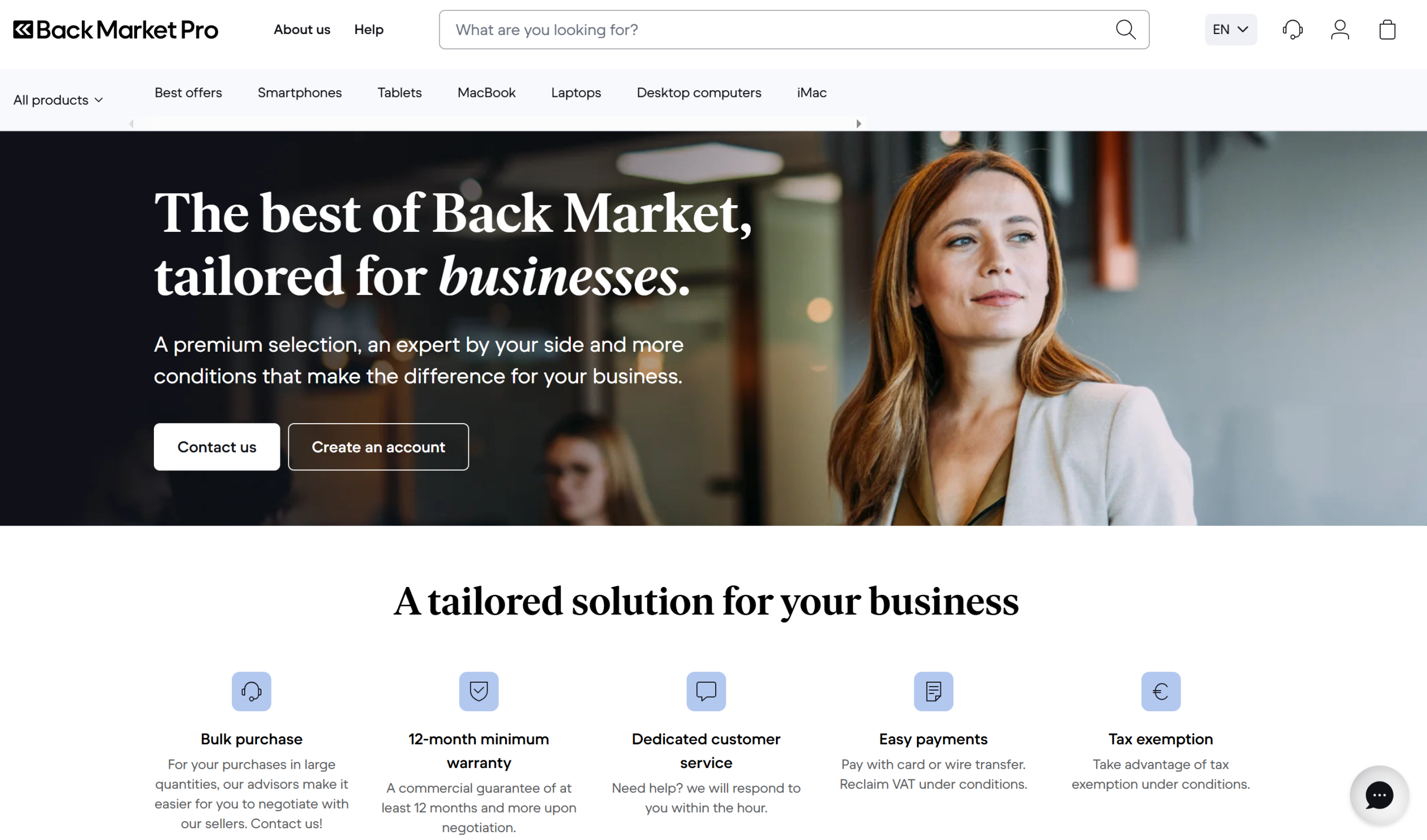 Illustration de Back Market Pro sur la page du deal de Freelance Stack