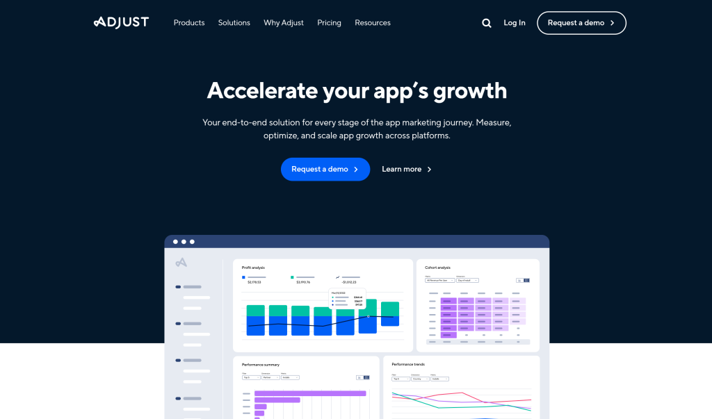 Ilustración de Adjust en la página de la oferta Freelance Stack