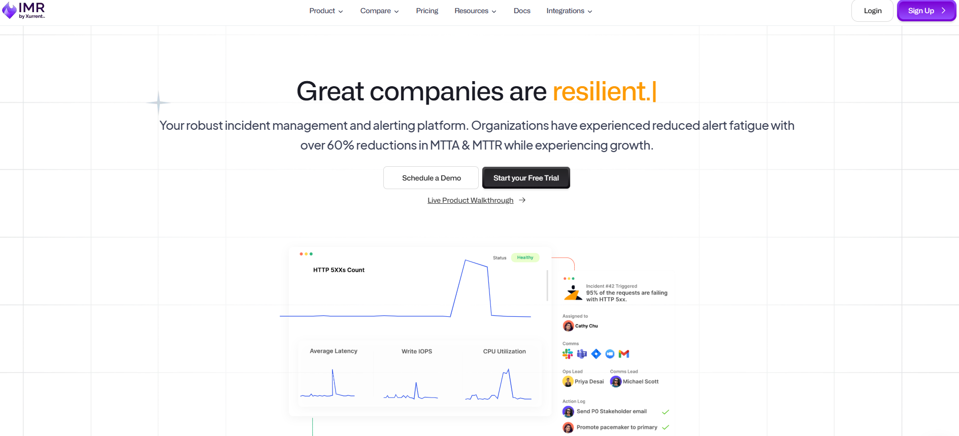 Illustration de IMR (ex Zenduty) sur la page du deal de Freelance Stack