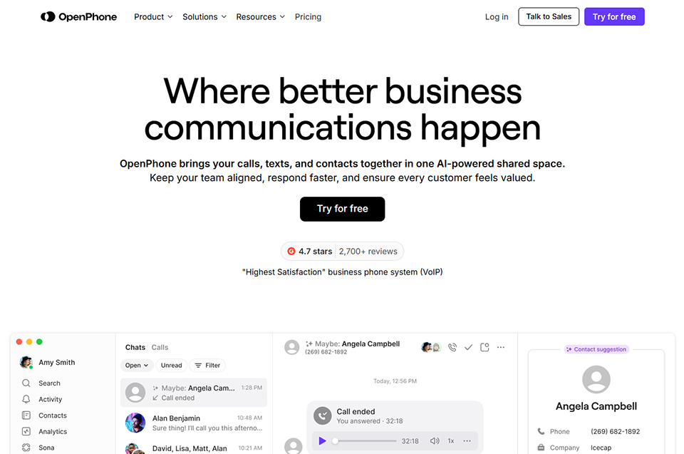 Illustration of OpenPhone on Freelance Stack's deal page