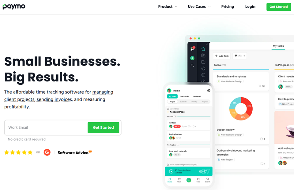 Illustration of Paymo on Freelance Stack's deal page