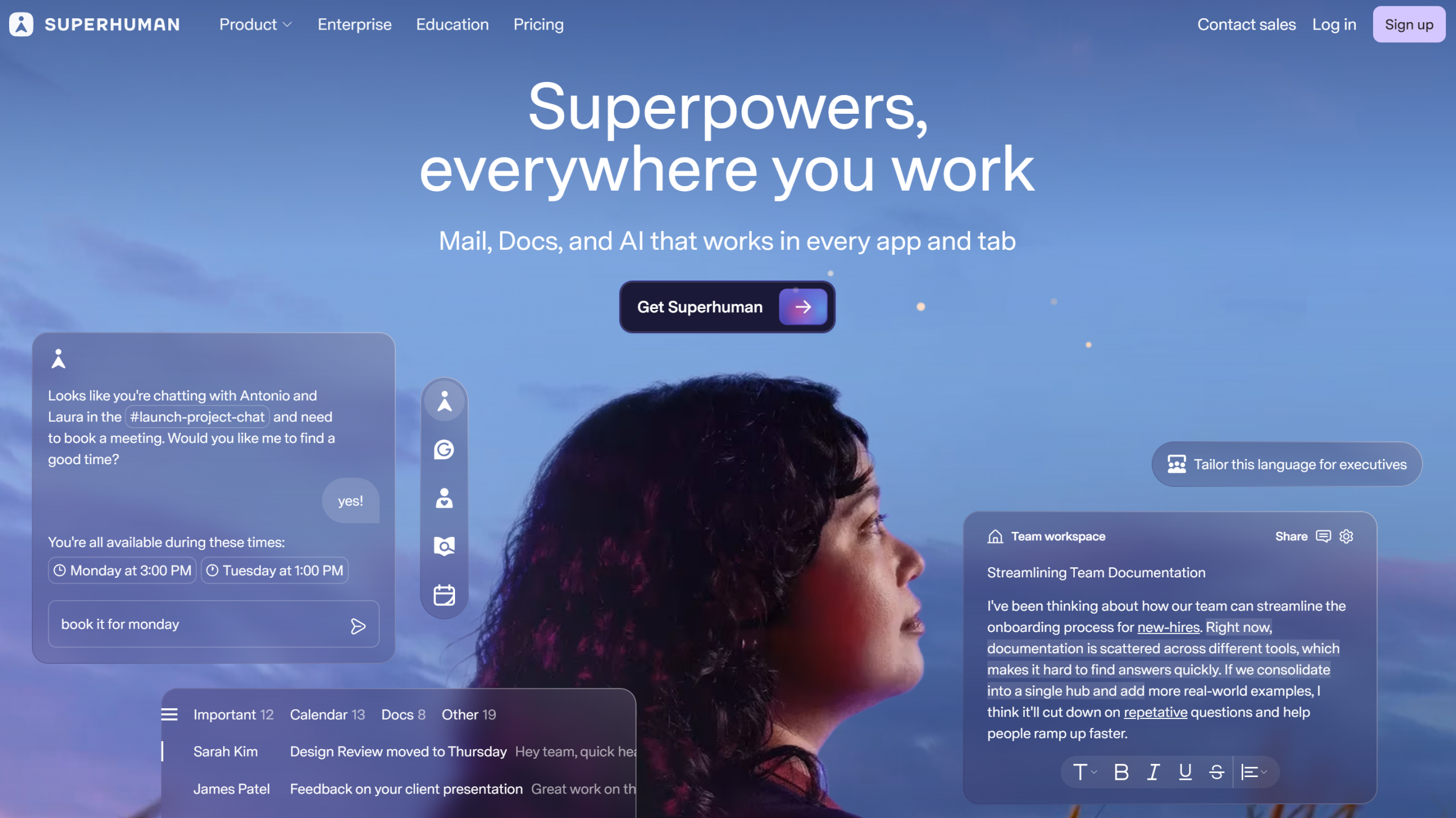 Illustration de Superhuman sur la page du deal de Freelance Stack