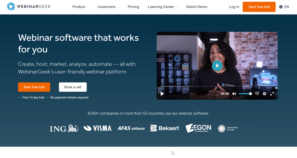 Illustration of WebinarGeek on Freelance Stack's deal page