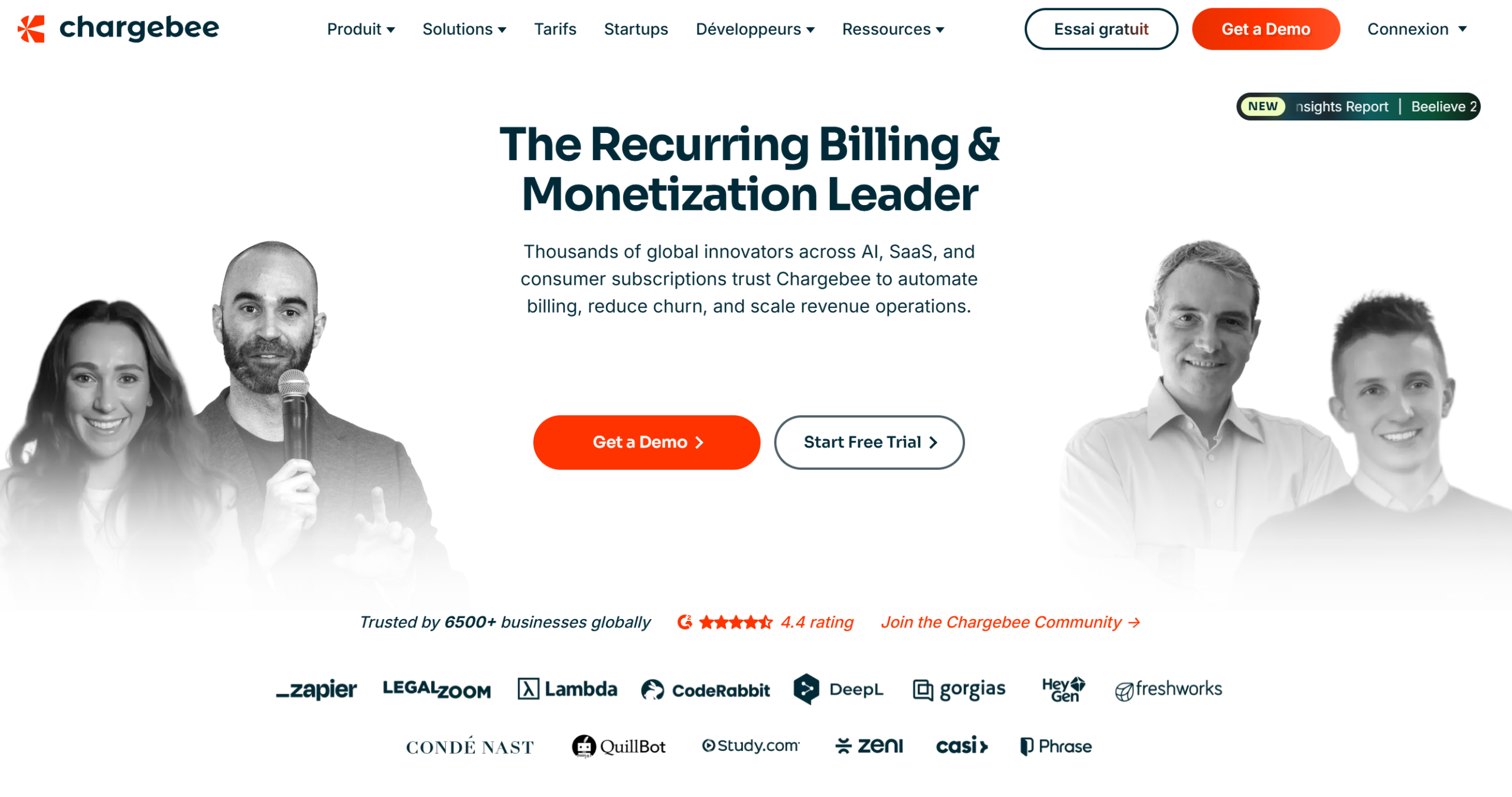 Illustration de Chargebee sur la page du deal de Freelance Stack
