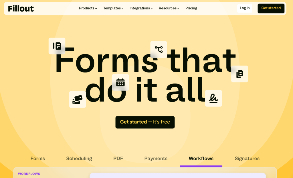 Illustration de Fillout sur la page du deal de Freelance Stack