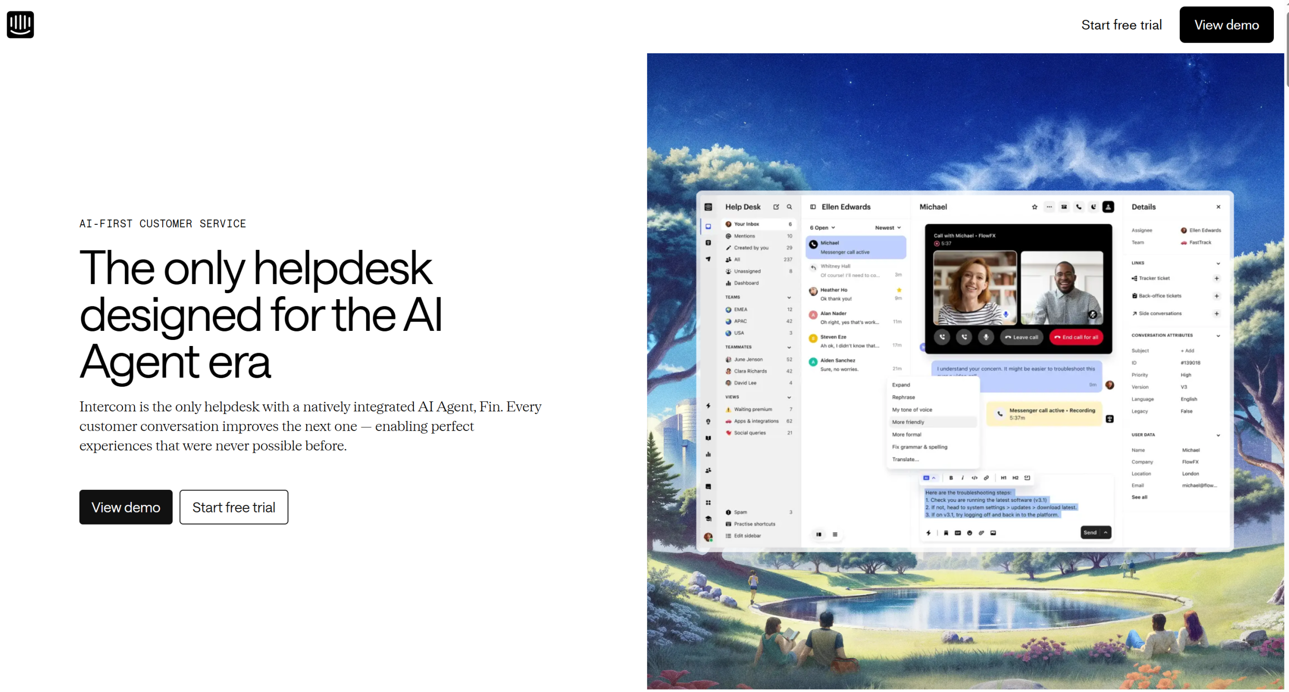 Illustration of Intercom on Freelance Stack's deal page