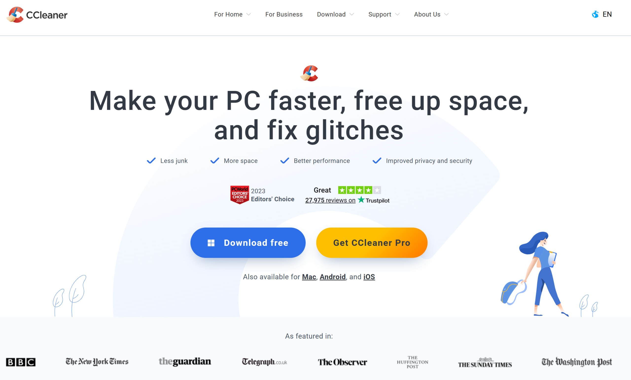 Illustration de CCleaner sur la page du deal de Freelance Stack