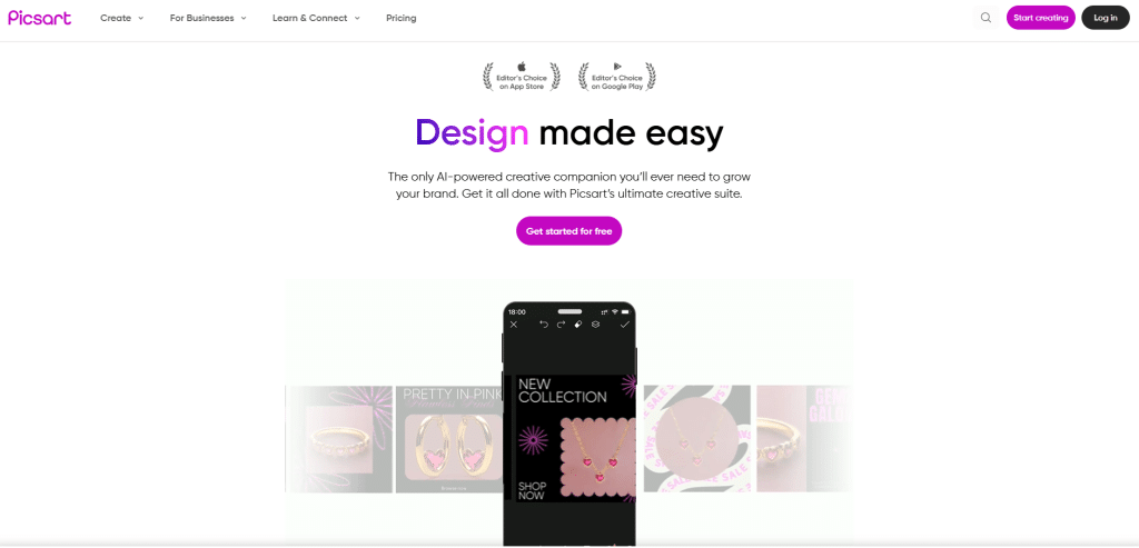 Illustration de Picsart sur la page du deal de Freelance Stack