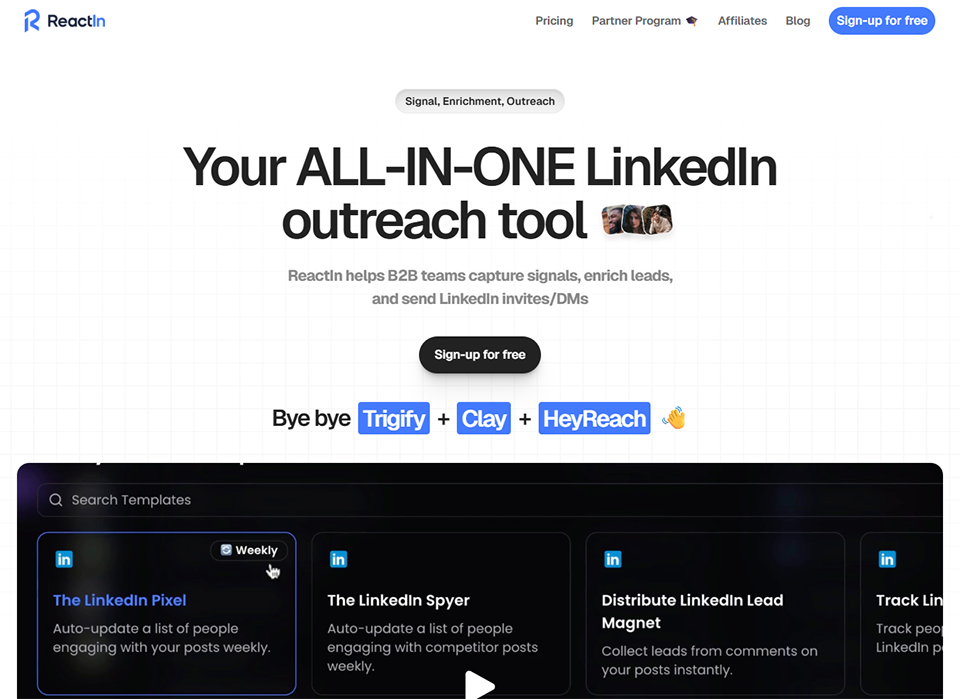 Illustration de Reactln sur la page du deal de Freelance Stack