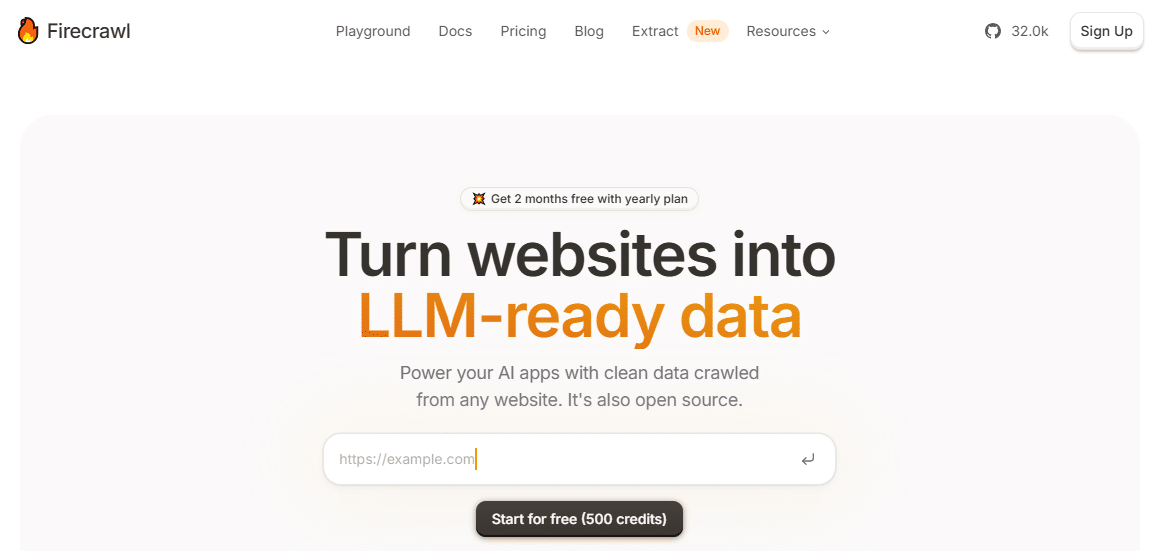 Illustration de Firecrawl sur la page du deal de Freelance Stack