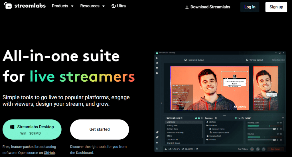 Illustration of Streamlabs on Freelance Stack's deal page