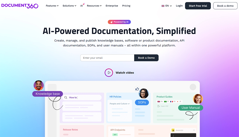 Illustration de Document360 sur la page du deal de Freelance Stack