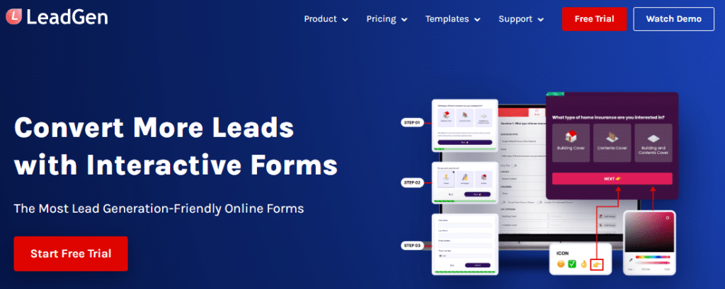 Illustration von LeadGen App auf der Angebotsseite Freelance Stack