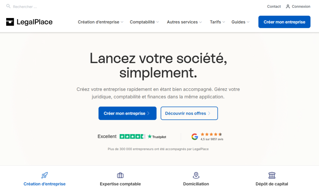 Illustration de Legalplace sur la page du deal de Freelance Stack
