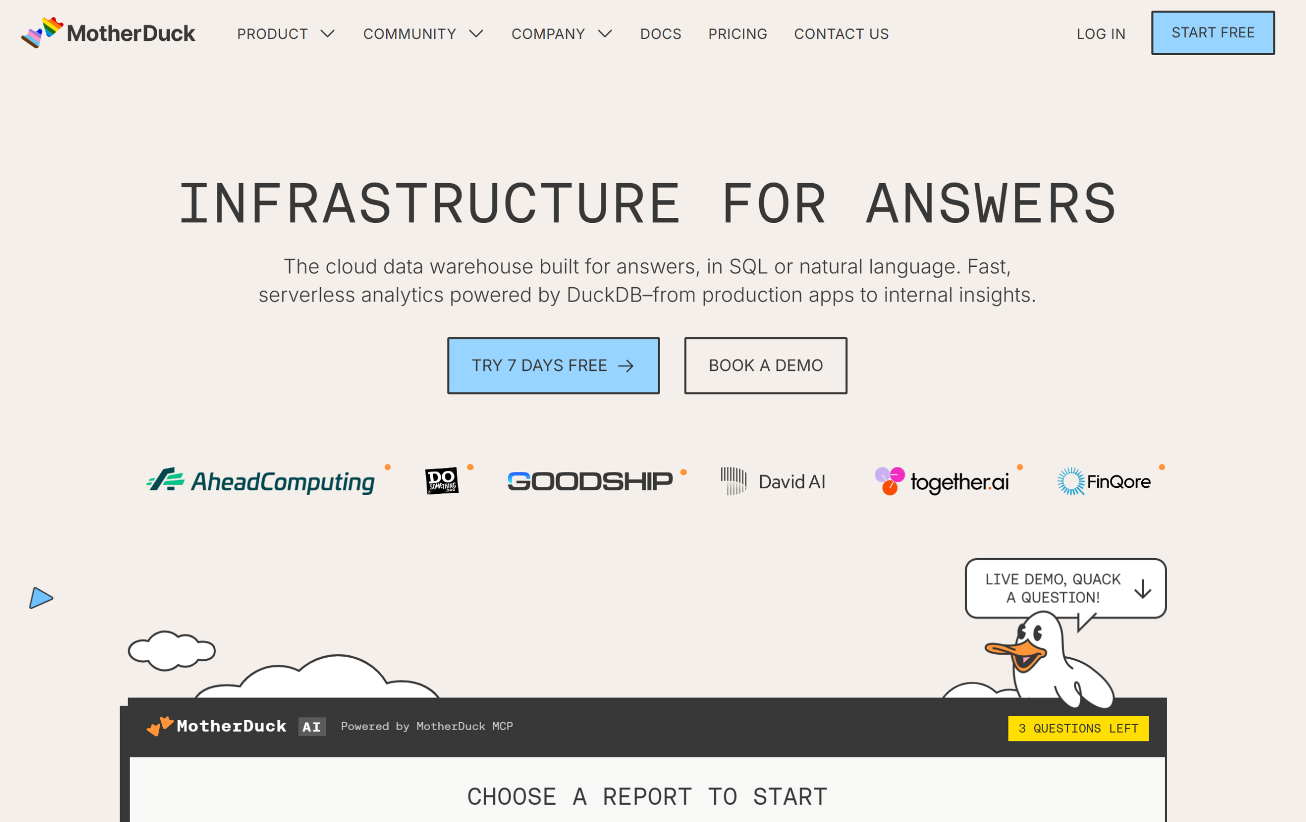 Illustration of MotherDuck on Freelance Stack's deal page