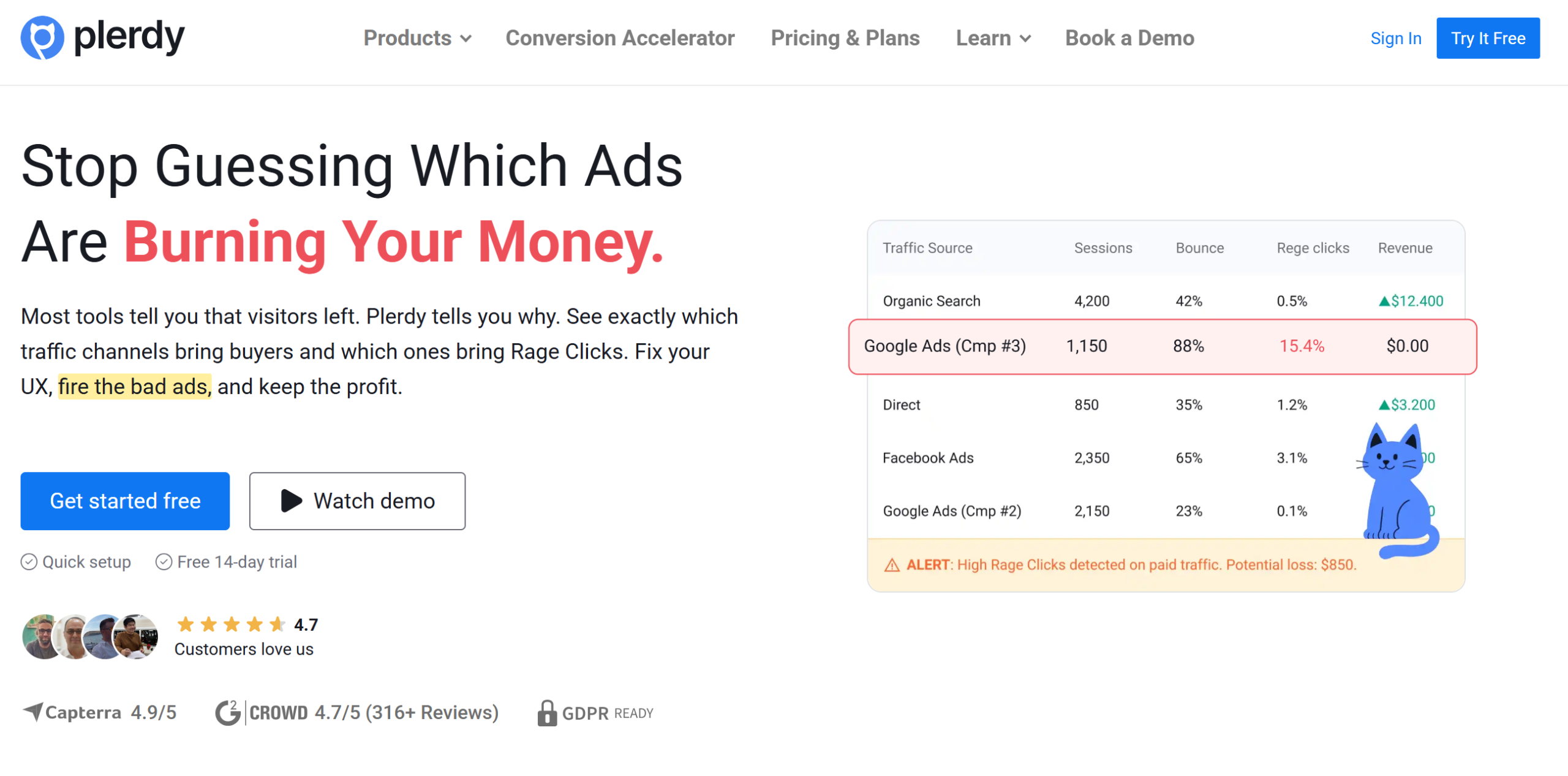 Illustration de Plerdy sur la page du deal de Freelance Stack