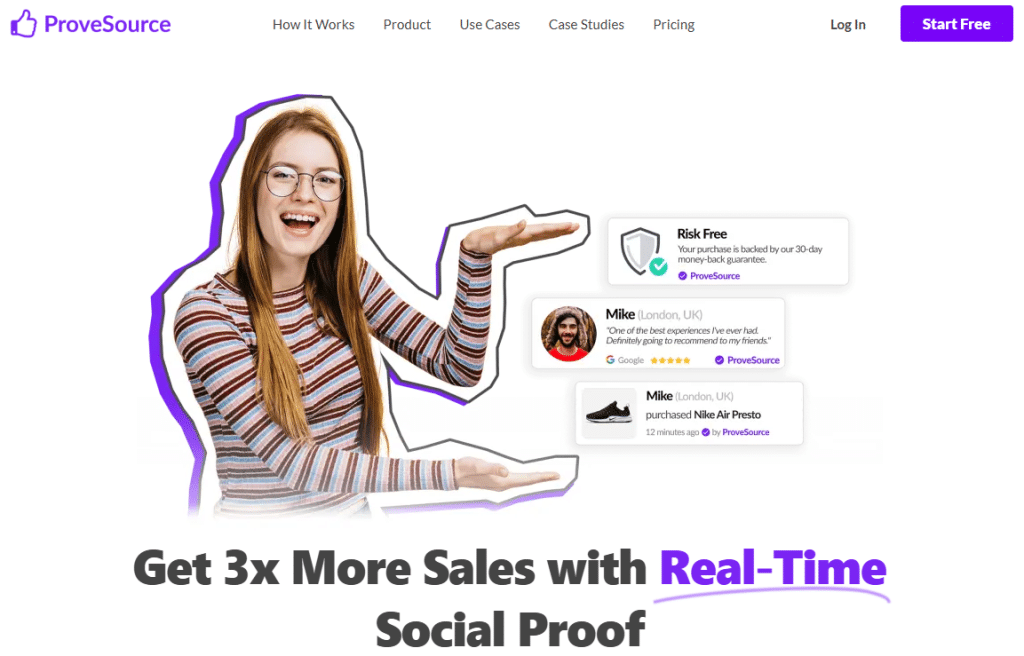 Illustration von ProveSource auf der Angebotsseite Freelance Stack