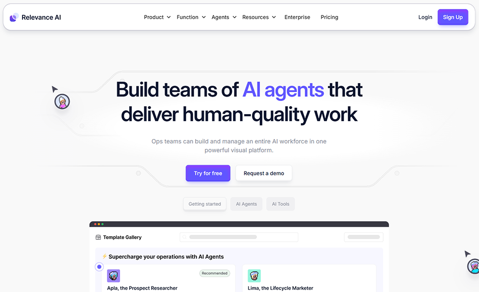 Illustration de Relevance AI sur la page du deal de Freelance Stack