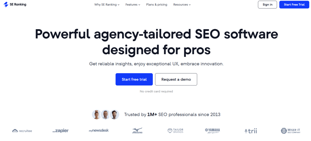 Illustration de SE Ranking sur la page du deal de Freelance Stack