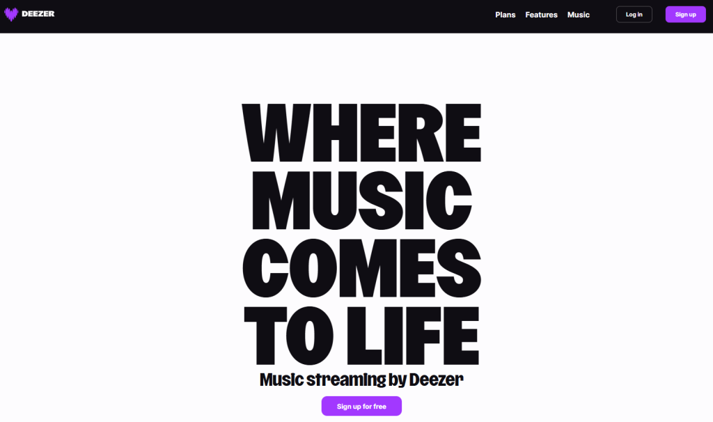 Illustration von Deezer auf der Angebotsseite Freelance Stack
