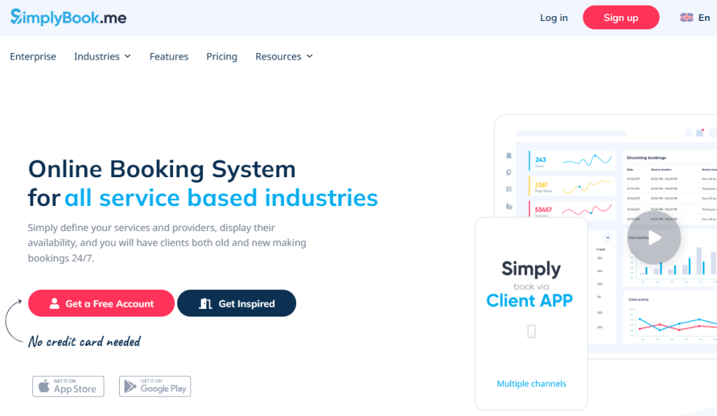 Illustration de SimplyBook.me sur la page du deal de Freelance Stack