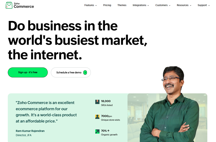 Illustration de Zoho Commerce sur la page du deal de Freelance Stack