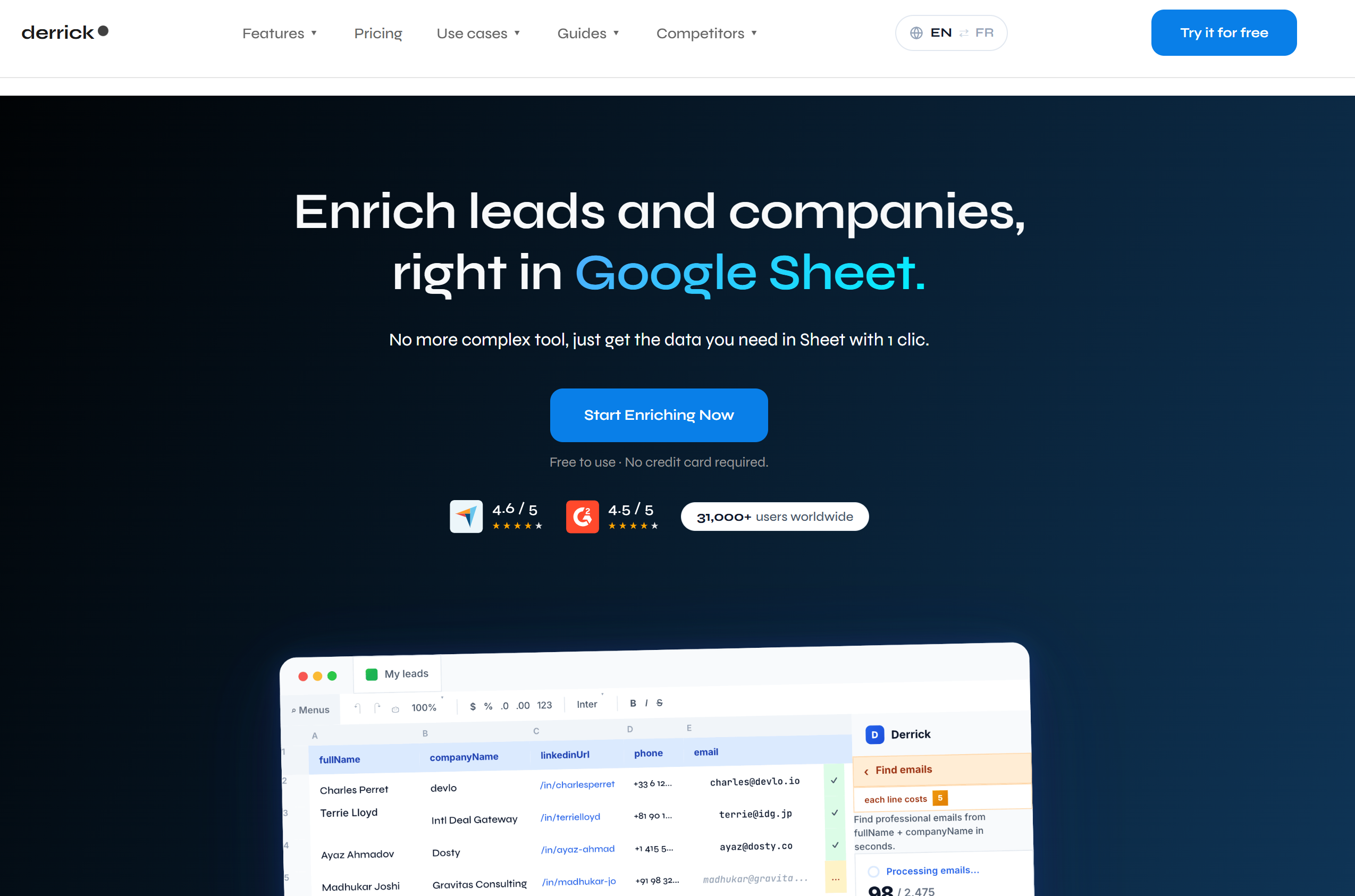 Illustration of Derrick App on Freelance Stack's deal page