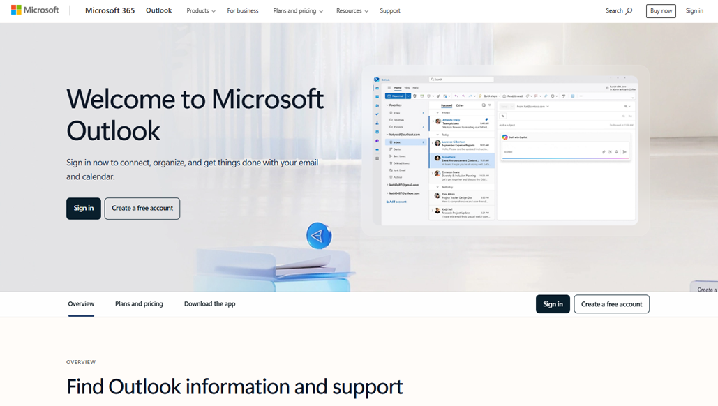 Illustration de Outlook sur la page du deal de Freelance Stack